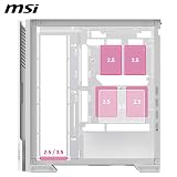 MSI MPG Velox 300R Airflow PZ White Mid-Tower Case 360mm Radiator Support view 5