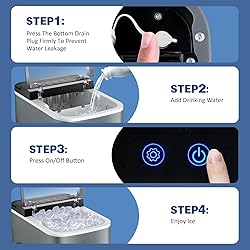JINJUNYE Upgraded Ice Maker Countertop