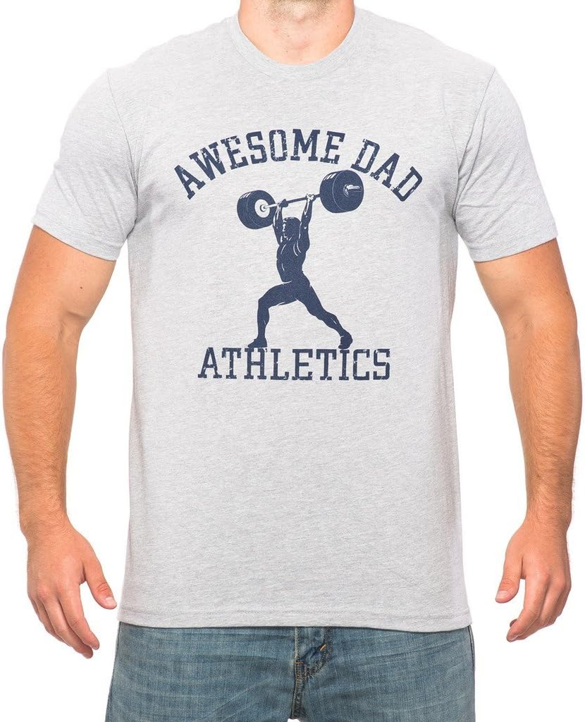 AWESOME DAD Men's Athletics with Weight Lifter Father's Day T-Shirt