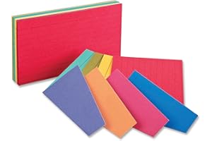 Oxford Extreme Index Cards, 3 x 5 Inches, Assorted Colors, 100 per pack (04736)