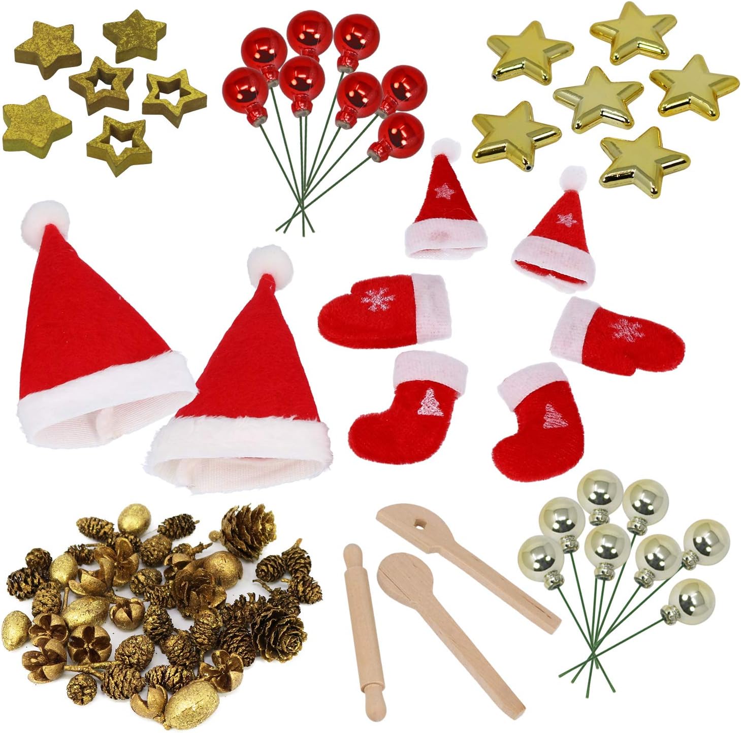 Download Com Four 8 Piece Decorative Accessories For Christmas Christmas Decoration For Crafts Deco Accessories In Various Designs Selection Varies 08 Pieces Craft Decoration Gold Colored Amazon Co Uk Kitchen Home Yellowimages Mockups