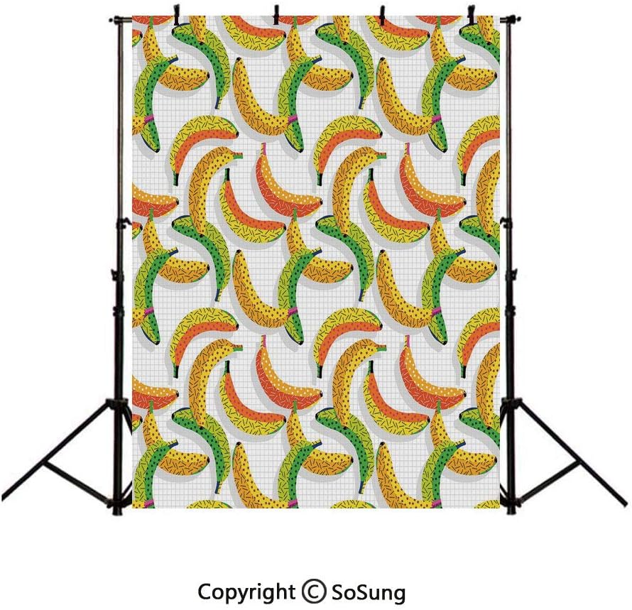 Amazon Com 3x5ft Vinyl Fruits Backdrop For Photography Retro Pop Art Trippy Banana Fractal Minimalist 80s Geometric Abstract Decorative Background Newborn Baby Photoshoot Portrait Studio Props Birthday Party Ban Camera