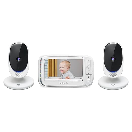 Motorola Comfort 50-2 baby monitor with infrared night vision and 5 inch color display