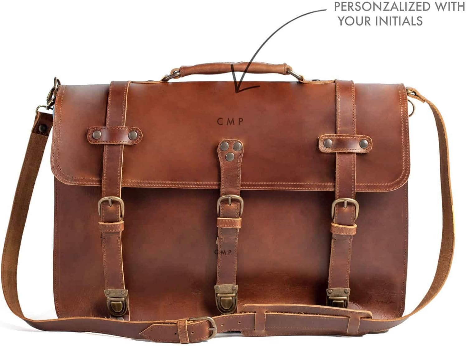 briefcase with initials