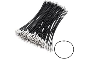 AOJSUP 150 Pcs 6-Inch Stainless Steel Wire Keychains Cable, 2mm Thick Heavy Duty Cable Key Ring with Nylon Coating, Black Wire Luggage Tag Loops for Keys & Tools