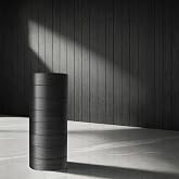 WaveSpace Peel and Stick Wallpaper, Black Oak Slat Panels, 12.9 sq ft | Self-adhesive, no tools. 3D faux wood grain. Easy to clean, for kitchen, bathroom, bedroom, home theater