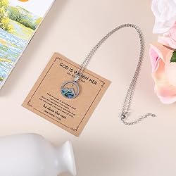 Mustard Seed Necklace, Round Colorful Mountain