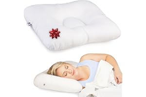 Core Products D-Core Cervical Neck Pillow - Extra Firm Orthopedic Support for Neck Discomfort, Great Gift for Back Sleepers, Dual Neck Rolls, Cervical Alignment, Midsize, Assembled in USA