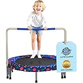 VEVOR 36"/55"/60" Trampoline for Kids with Enclosure Net &amp; Safety Pad Adjustable Gymnastics Bar &amp; Toys with ASTM CPC Certified Indoor/Outdoor Trampoline for Kids Age 3-12 + Birthday Gift