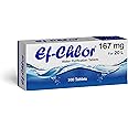Ef-Chlor Water Purification Tablets/Drops (167 mg - 100 Tablets) - Potable Water Treatment for Emergencies, Survival, Travel,