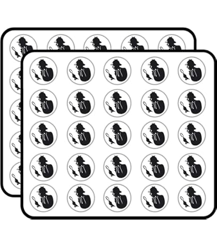 Top Secret Grunge Stamp Stickers - 50 Pack For Scrapbooking & DIY Crafts