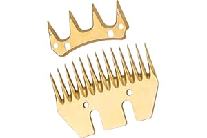 NAOEDEAH Sheep Shears Blades Sheep Clippers Replacement Blades for Electric Wool Comb Cutter Clipper Scissors Blade for Sheep Alpacas Goats and More (Straight 13-Tooth)