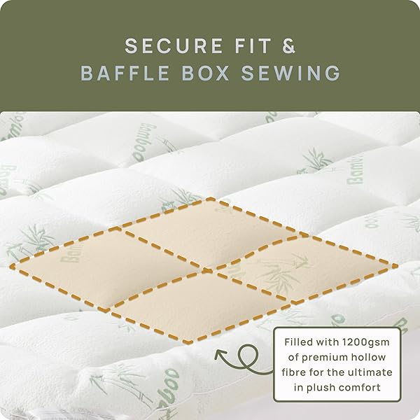 COOLING MATTRESS TOPPER – QUEEN SIZE | PLUSH PAD MATTRESS TOPPER FOR BACK PAIN RELIEF, 8-21″ DEEP POCKET | VISCOSE MADE FROM BAMBOO PILLOW TOP | BEDROOM ESSENTIALS