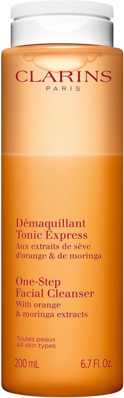 Clarins One-Step Facial Cleanser Orange Extract 200ml Bi-Phase Makeup Remover