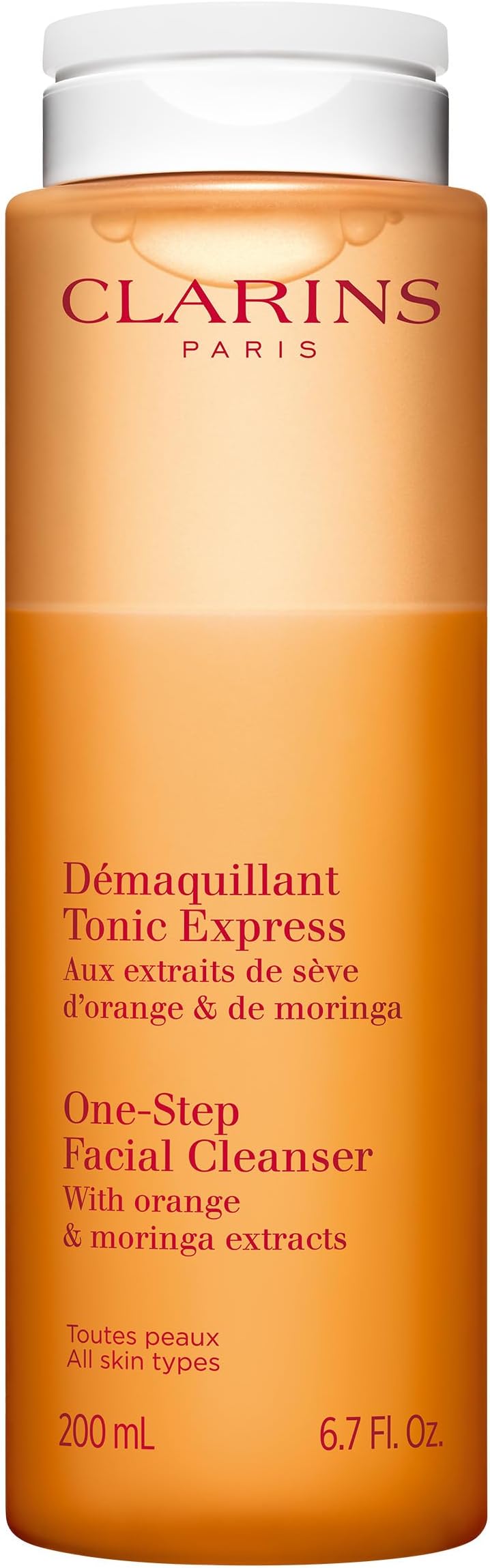 Clarins One-Step Facial Cleanser Orange Extract 200ml Bi-Phase Makeup Remover