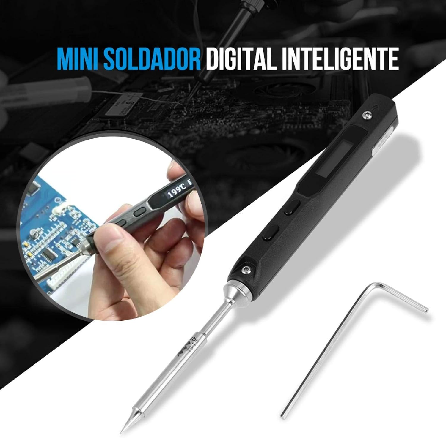 Soldering Iron Kit,65W TS100 Electric Soldering Iron Welding Tool 100-400℃ Adjustable Repair Soldering Iron Kit,for Electronics,Circuit Board Applications - Image 4