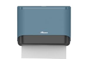 PLUSSEN Commercial Paper Towel Dispenser Wall Mount with Lock 1 Pack,Universal Multifold Tri Fold Paper Hand Towel Holder,Compact Toilet Tissue Dispensers for Bathroom Kitchen Office (Cyan)