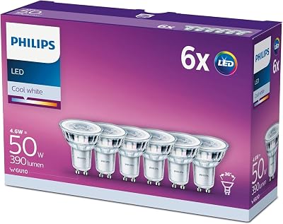 LED Faretto con attacco GU10, Confezione da 6