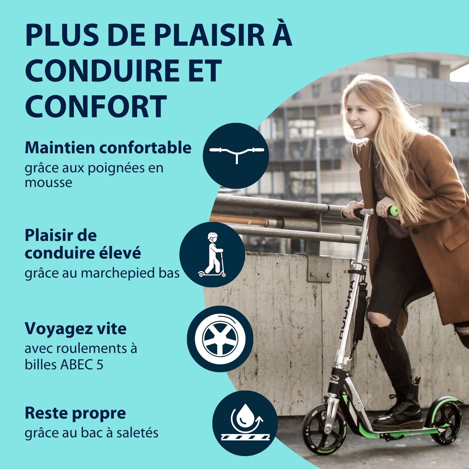 HUDORA Big Wheel Scooter 205 - Tret-Roller