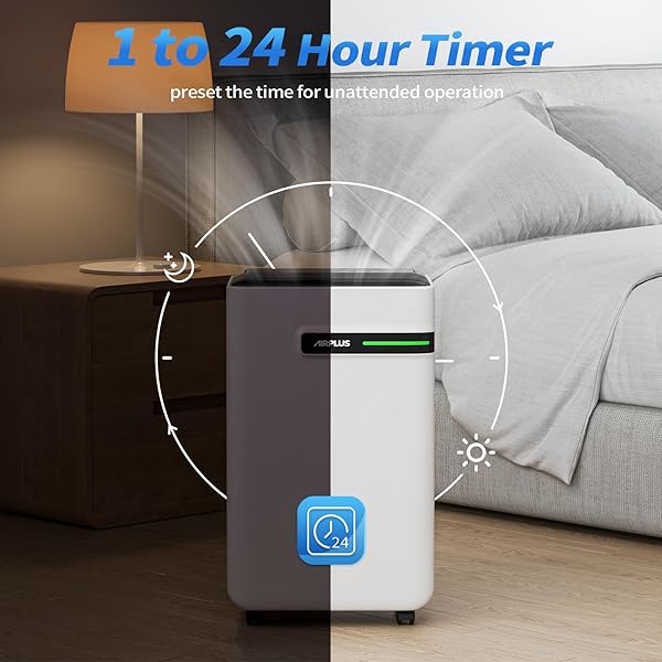 AIRPLUS DEHUMIDIFIER FOR BASEMENT – 4,500 SQ. FT. 70 PINTS, MULTIFUNCTIONAL DEHUMIDIFIER WITH DRAIN HOSE & AUTO SHUT-OFF FUNCTION, POWERFUL DEHUMIDIFIERS FOR HOME(AP2103)