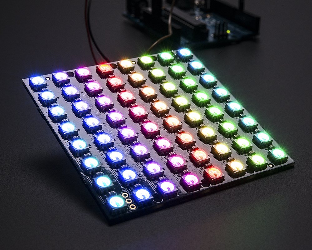 Adafruit NeoMatrix 8x8 - 64 RGB LED Pixel Matrix