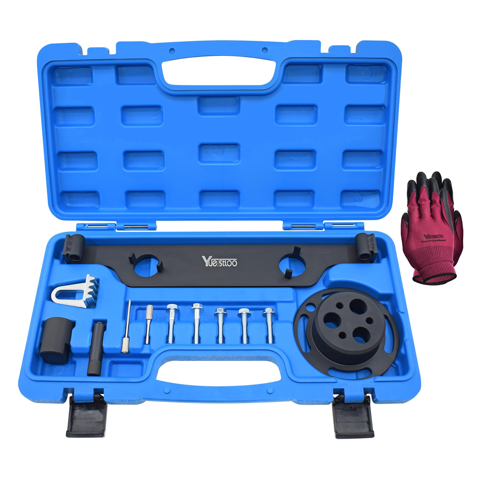 Photo 1 of Yuesstloo Camshaft Actuator Locking Timing Tool Kit, Compatible with GM Ecotec Buick Chevrolet 2.0 2.4 Engine - Replace EN48953, Upgraded Cam Phaser Retainer Water Pump Sprocket Retainer Holding Tool