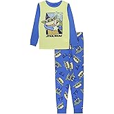 STAR WARS Boys' 2-Piece Loose-Fit Pajamas Set, Grogu The Force, 4