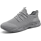 GLYGML Womens Tennis Shoes Slip On Walking Sneakers Running Shoe for Women Lightweight Athletic Sports Jogging Gym Workout Breathable Light_Gray US 8