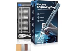 Vanlgs Engraving Pen for Metal Wood Glass Plastic, Engraving Tool with LED Light, 31 Bits, Cordless, 5 Speeds, Rechargeable, 