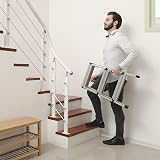 SONGMICS 3 Step Aluminium Ladder 150 kg Load Capacity Silver Black GLT23K view 5