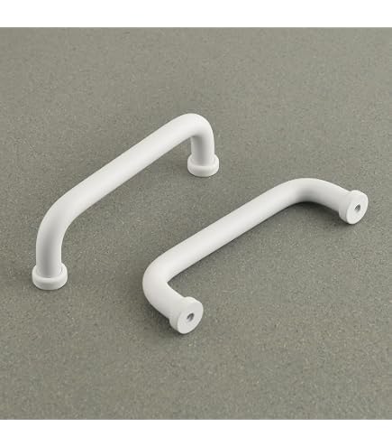 Laurey Solid Brass Cabinet Wire Pull Handles – White Finish, 3cc, Made In China, MPN 34242