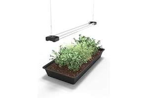 DYMOND Boostgro LED Seed Starter Grow Light 3FT Full Spectrum Linkable 5000k Daylight + 660nm Red + 450nm Blue Indoor Plant Lighting Fixture