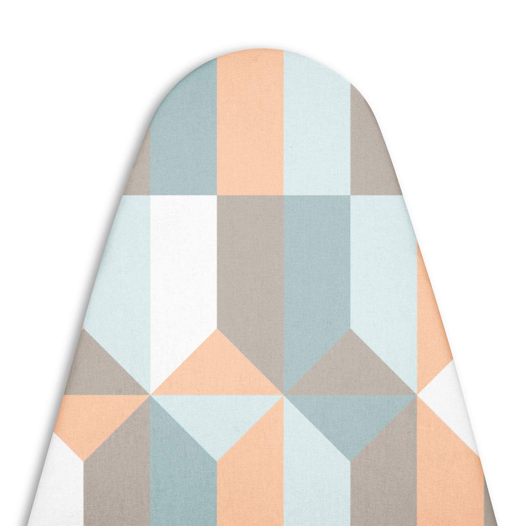 Encasa XO Ironing Board Covers (125x39 cm) Elastic Tightening with Thick 4 mm Felt Padding, Easy Fit, Scorch Resistant, Printed- Blocks