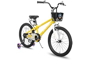 JOYSTAR Pluto Kids Bike 12 14 16 18 20 Inch Children's Bicycle for Boys Girls Age 3-12 Years, Kids' Bicycles with Light Up Tr