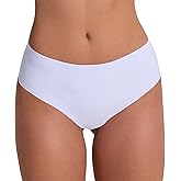 Leonisa No Show Underwear for Women Totally Seamless Mid-Rise Microfiber Cheeky Panty