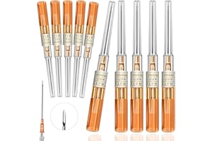 Yugui 14G Catheter Piercing Needles,IV Catheter Hollow Needles for Nose Septum Belly Button Navel Eyebrow Lip Tongue Professional DIY Tool Supplies for Beginners