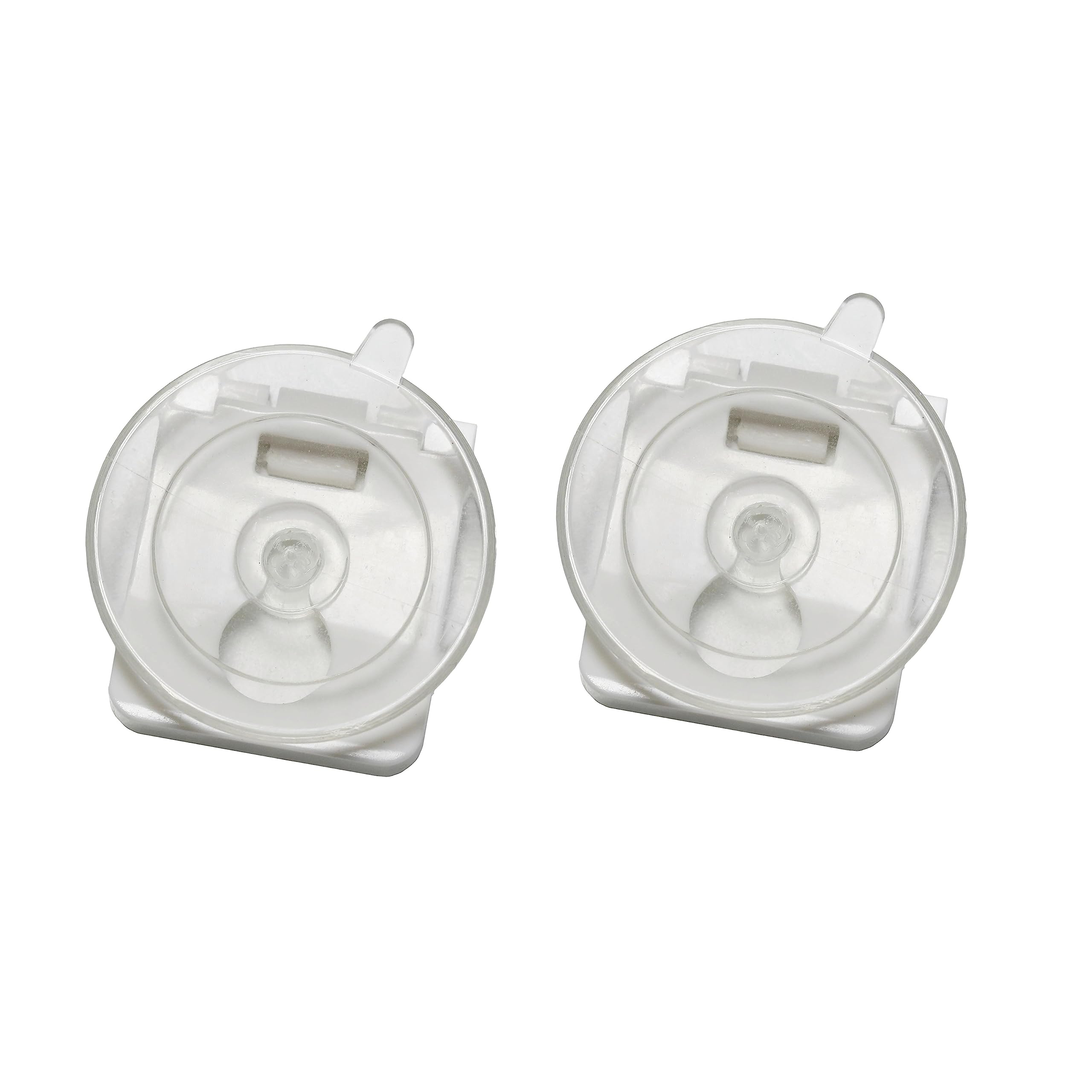 GARDINIA Set of Suction Cups with Clip, Replacement for All Gardinia Pleated Suction Curtains, Plastic, Transparent