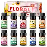 Floral Essential Oils, INWICOPH Flower Fragrance Oil for Candle Making - Rose, Jasmine, Neroli, Gardenia, Lilac, Plumeria and More, Aromatherapy Oils for Diffusers for Home