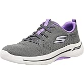 Skechers Women's Go Walk Arch Fit Unify, Gray/Lavender, 10.5
