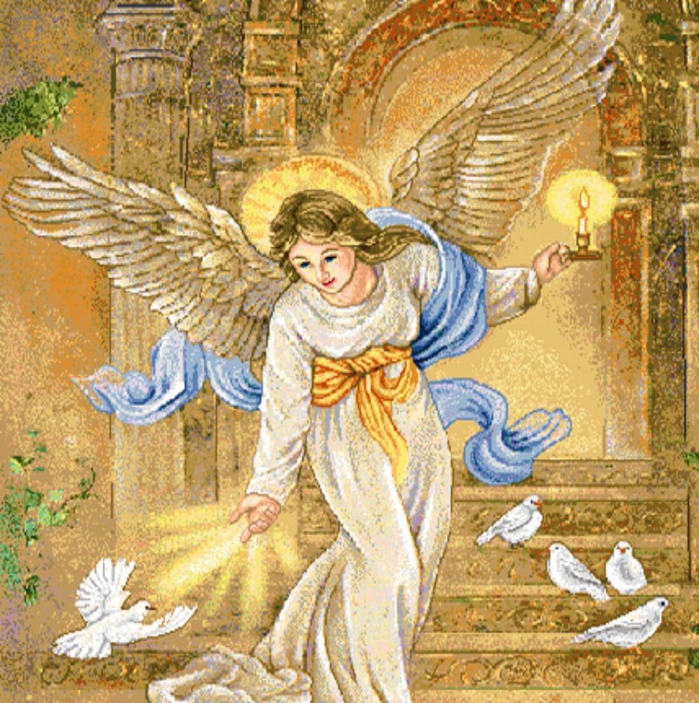 Lena Liu Manual Woodworkers & Weavers Angel of Light Tapestry Wall Hanging