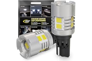 Cougar Motor 921 Led Bulb Reverse Lights, 912 Backup Light 6000K White Ultra Bright CANBUS Ready Car Exterior 906 904 W16W T15 Bulb, Non-Polarity, Pack of 2
