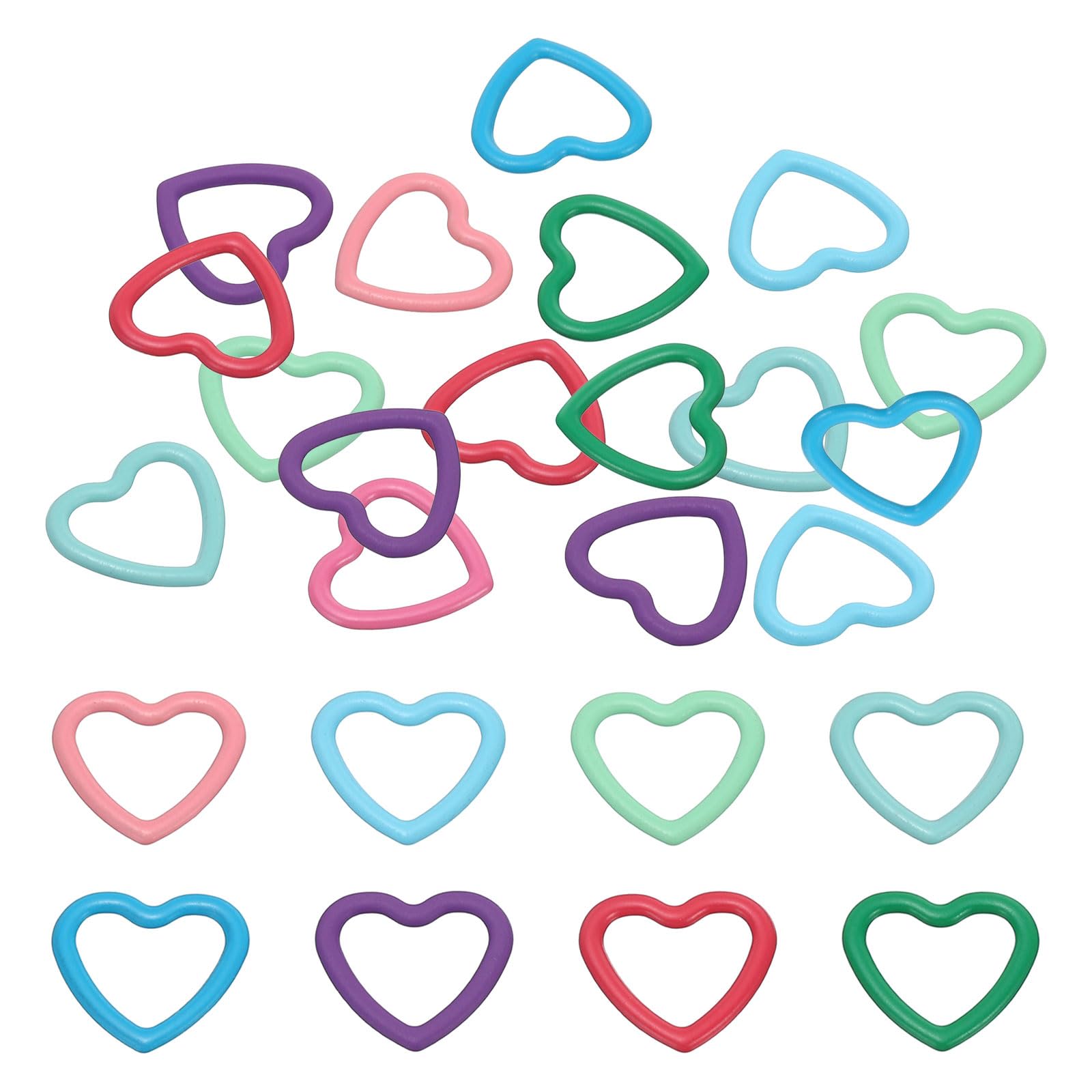 PATIKIL Colorful Crochet Stitch Markers, 30 Pack Metal Knitting Markers Heart Locking Stitch Marker for Sewing Crocheting DIY Craft