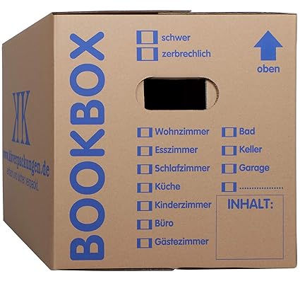 30 Bücherkartons 2 wellig in Profi Qualität Bookbox