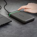 Transcend StoreJet 25M3 4TB Rugged Portable Hard Drive USB-A 3.1 Military view 2