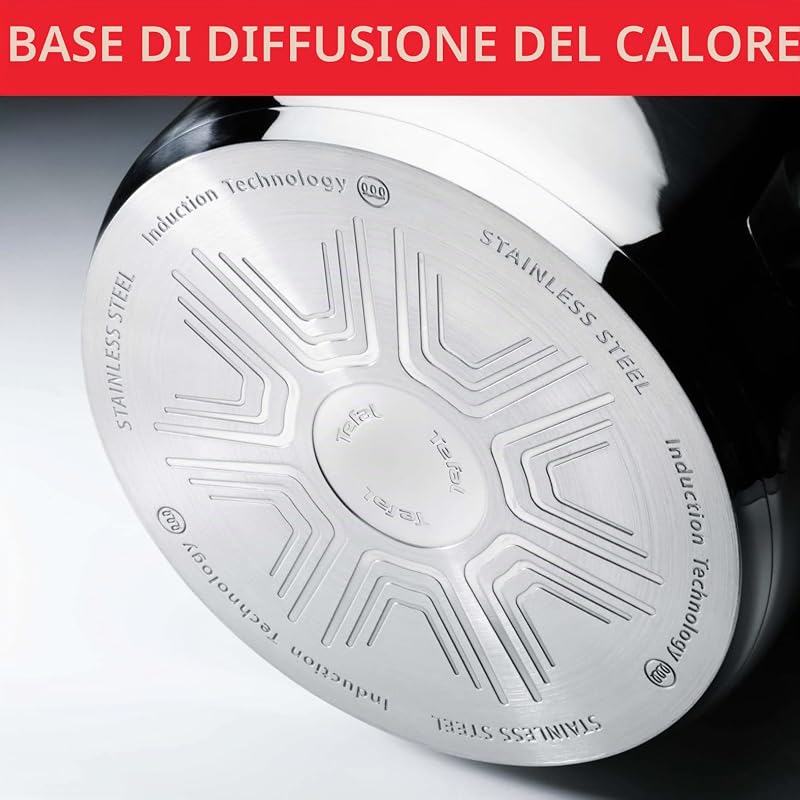Utensili da cucina 6 pezzi, casseruola 16 cm, Pentole 20/24 cm, Coperchi in vetro, induzione, Acciaio inossidabile 18/10, Garanzia 10 anni, Base 3 strati, Duetto On A705S636