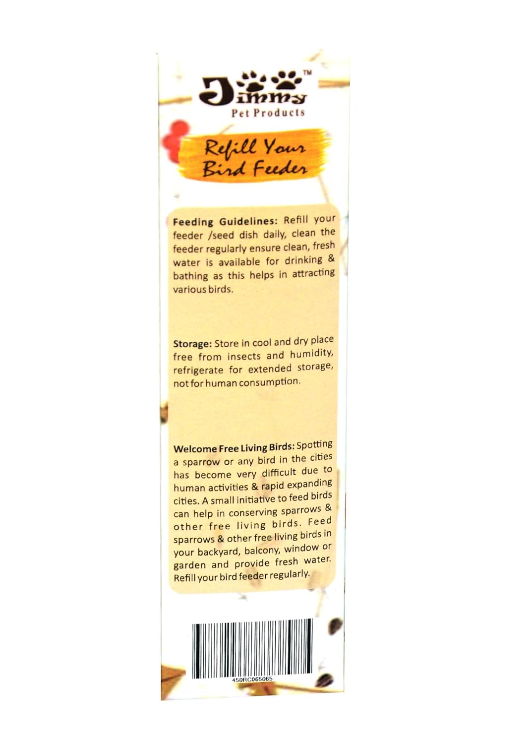 Buy Jimmy Refill Your Feeder Millet Wild Bird Food 400 G Online