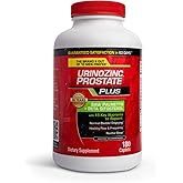 Urinozinc + Prostate Supplement, Beta Sitosterol, Saw Palmetto, 180 Count | Urinary support, zinc &amp; lycopene, supports prostate health, healthy urinary flow &amp; frequency, doctor recommended