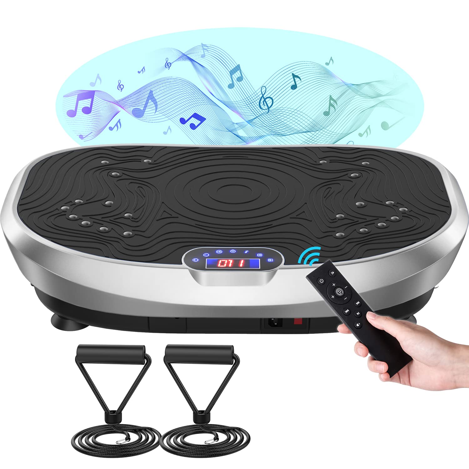 Photo 1 of AXV Vibration Plate Exercise Machine Whole Body Workout Music Vibrate Fitness Platform Lymphatic Drainage Machine for Weight Loss Shaping Toning Wellness Home Gyms Workout
