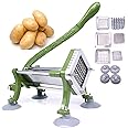 French Fry Cutter Commercial Potato Slicer with Suction Feet Complete Set, Includes 1/4", 3/8",1/2"