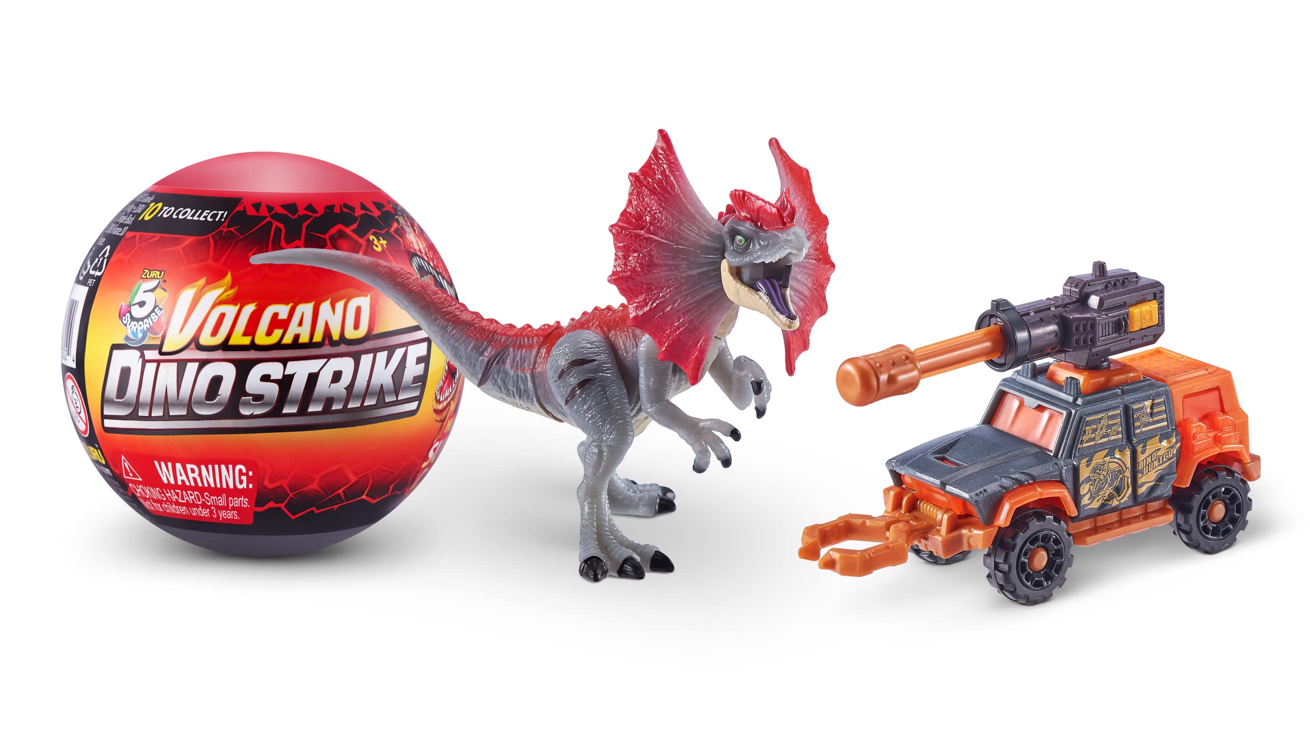 5 Surprise Dino Strike Series 4 (5 Pack) by ZURU Amazon Exclusive Mystery Collectible Mini Dinosaur Toys Fossils Capsules for Boys and Kids (5 Pack), Multi-Color, 77243